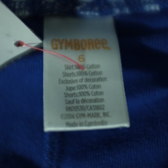 COPY - Gymboree Girl's Blue and white Striped Skirt Skort 100% cotton Size 6 - Picture 3 of 4